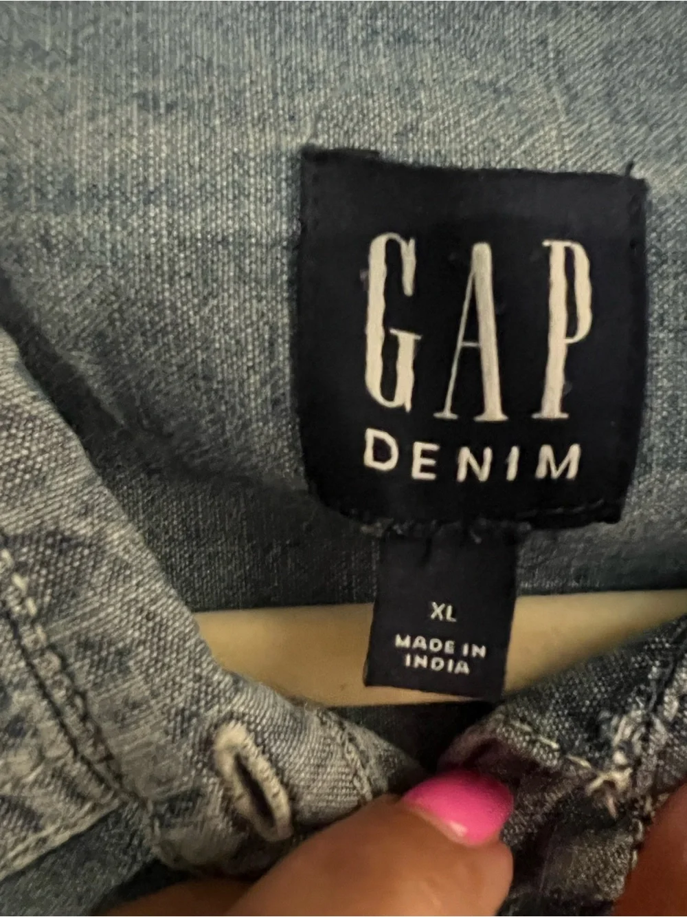 GAP Denim Shirt Dress - Blue - Picture 5 of 6